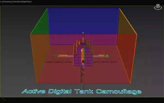 Active Adaptive Digital Tank Camouflage - Concept 3D model