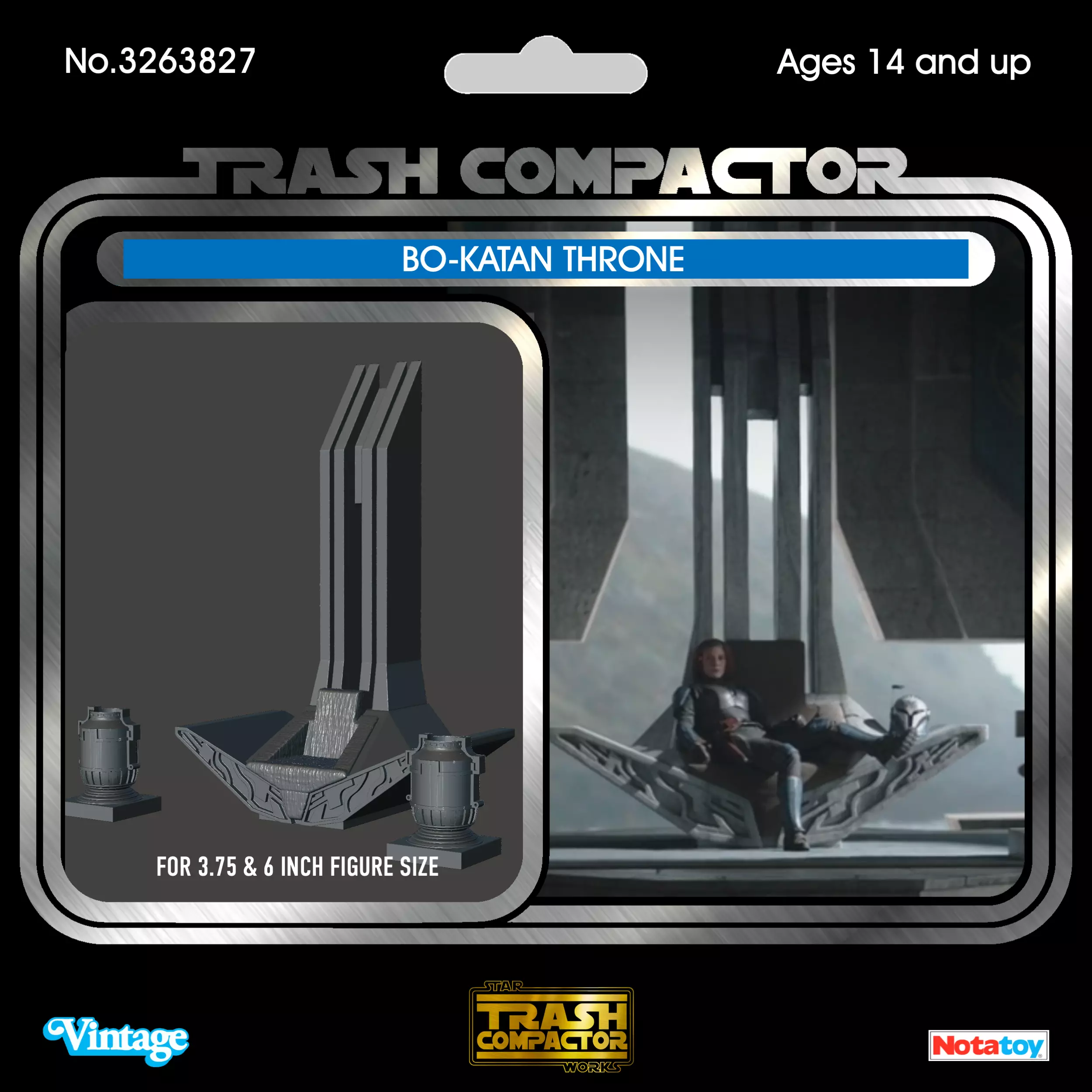 Star Wars Inspired BoKatan Throne and Urn Various Figure Scales 3D print model