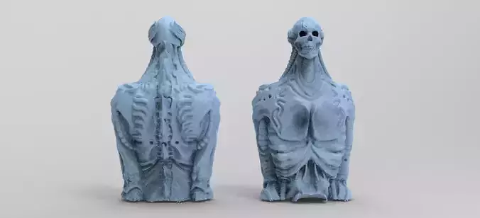 Alien organic Robot statue 1 3D model