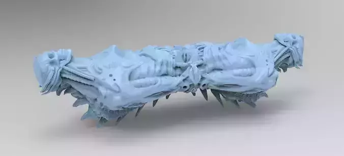 Alien organic Robot statue 3 