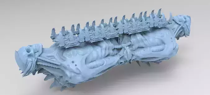 Alien organic Robot statue Bridge 1