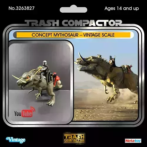 Star Wars Mandalorian Concept Mythosaur Vintage Scale Model