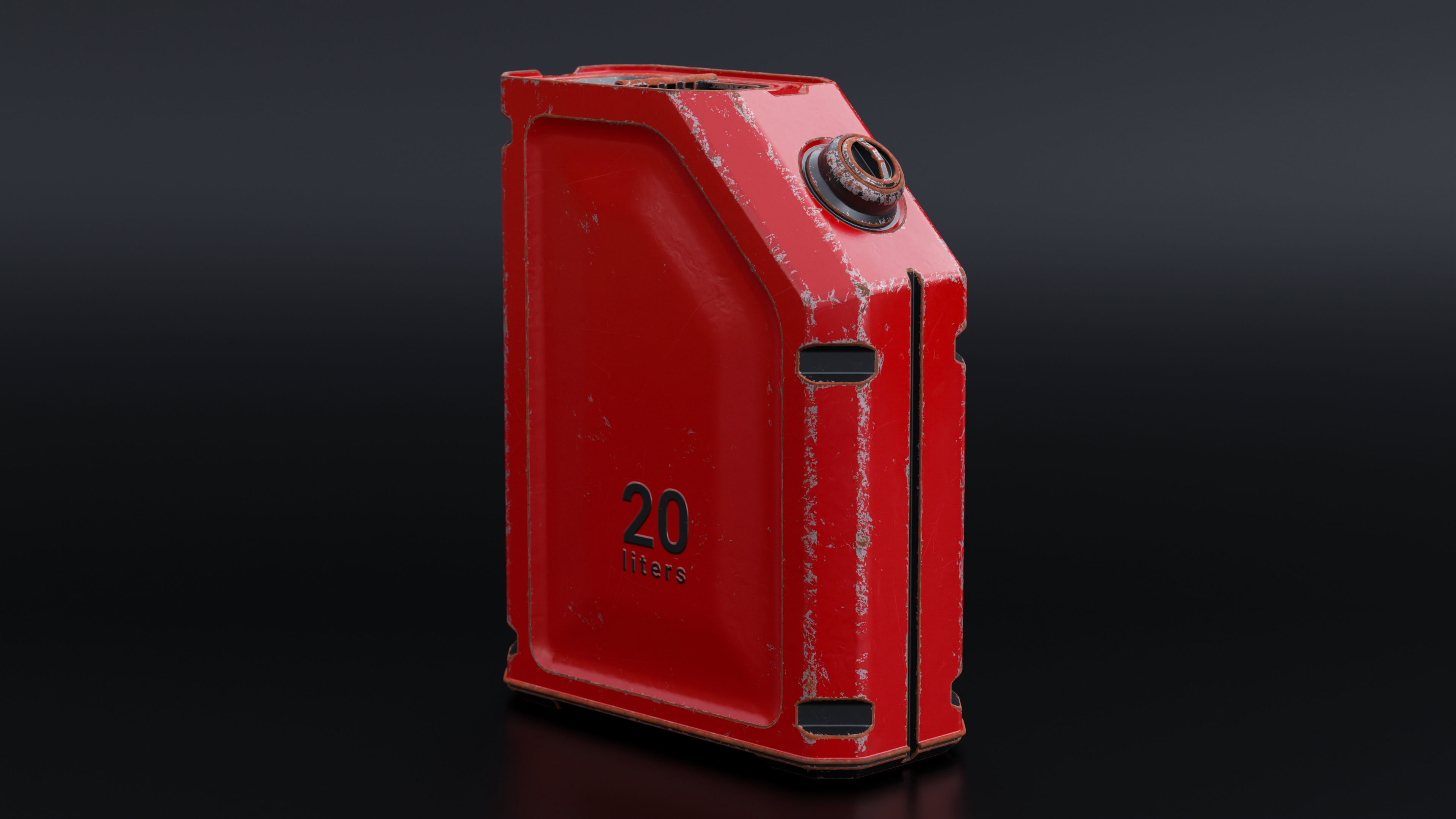 Rusty modern gas can 15x35x45 Low-poly 3D model_1