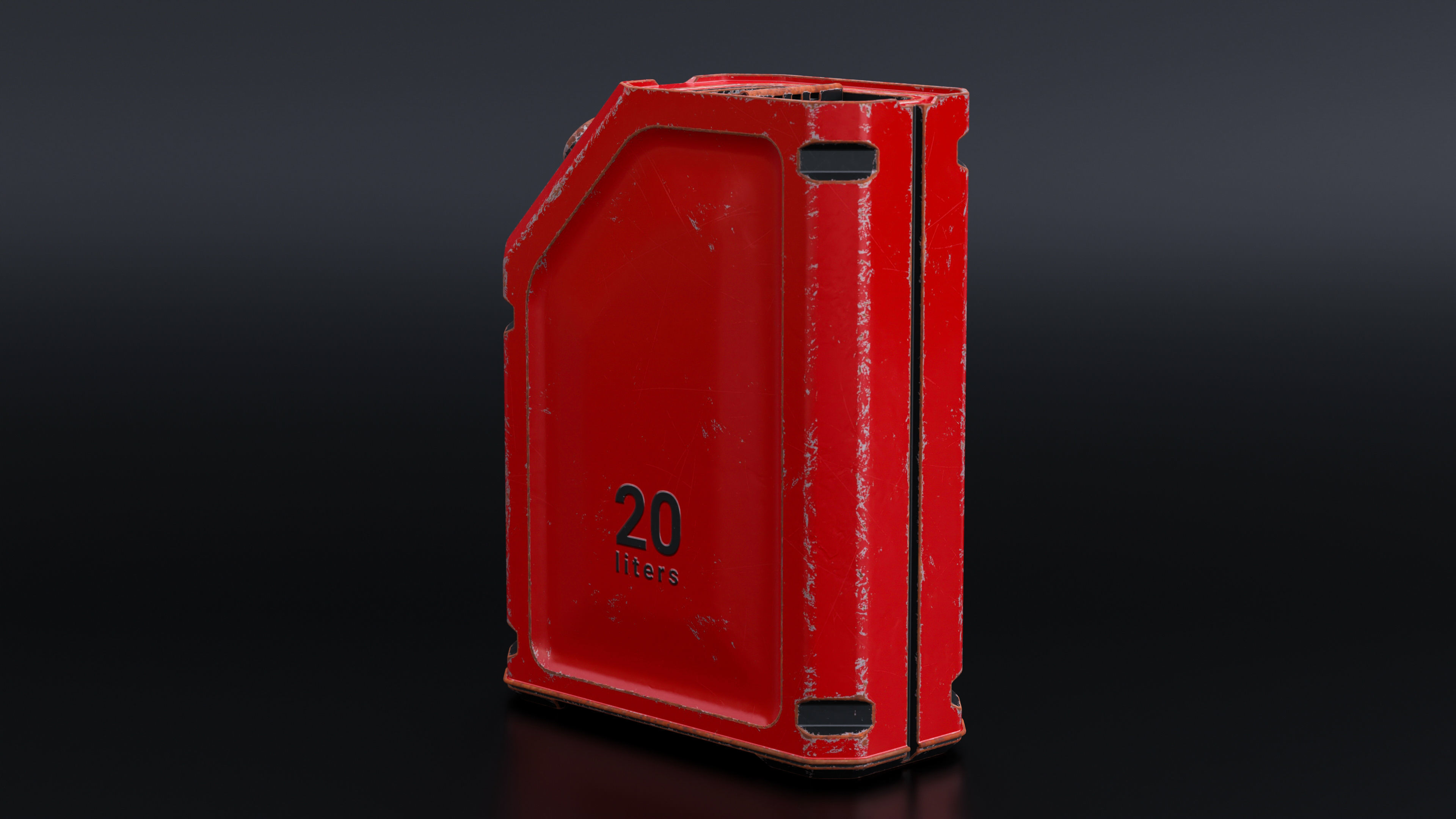 Rusty modern gas can 15x35x45 Low-poly 3D model_5