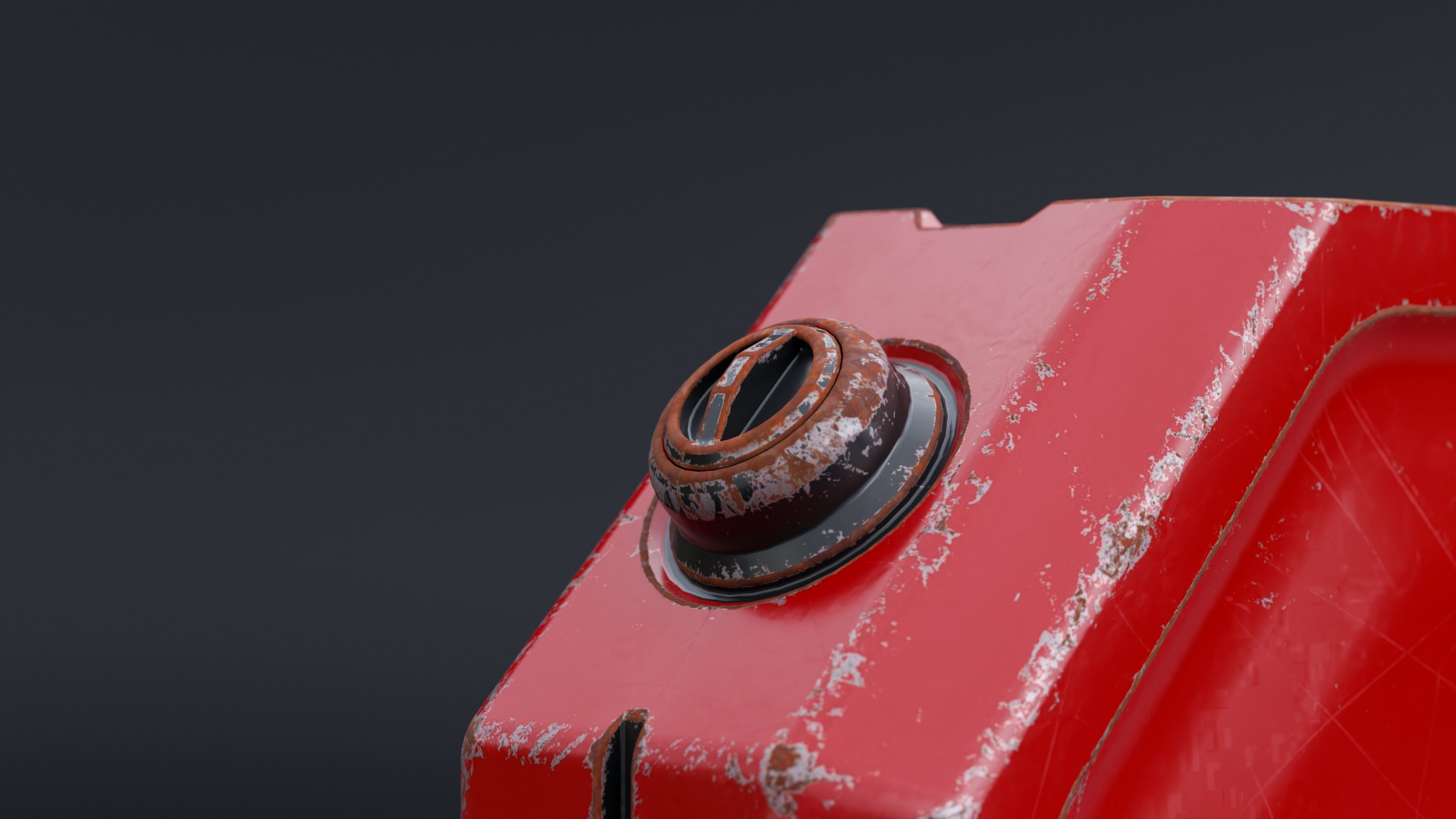Rusty modern gas can 15x35x45 Low-poly 3D model_6