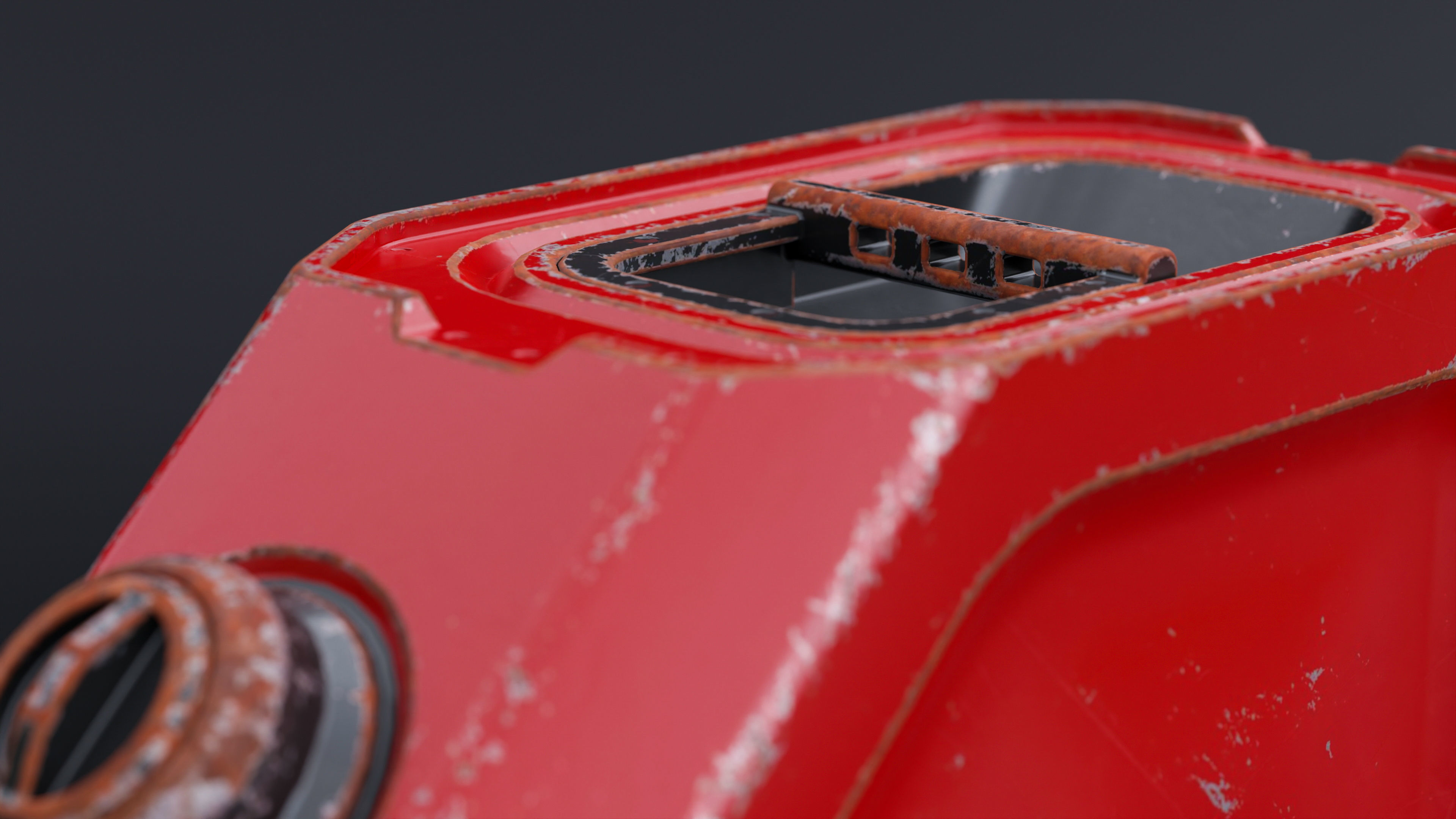 Rusty modern gas can 15x35x45 Low-poly 3D model_7