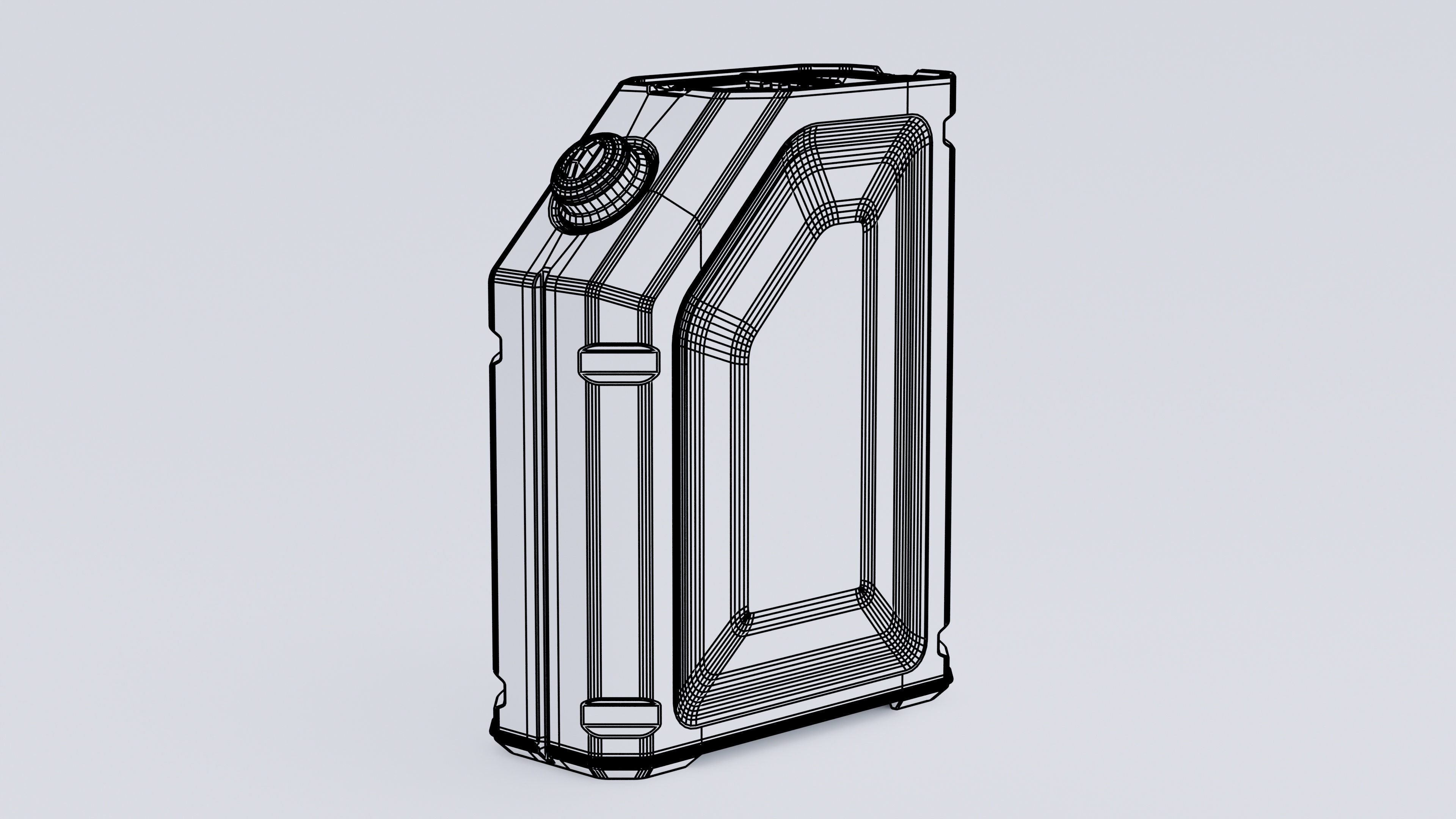 Rusty modern gas can 15x35x45 Low-poly 3D model_10