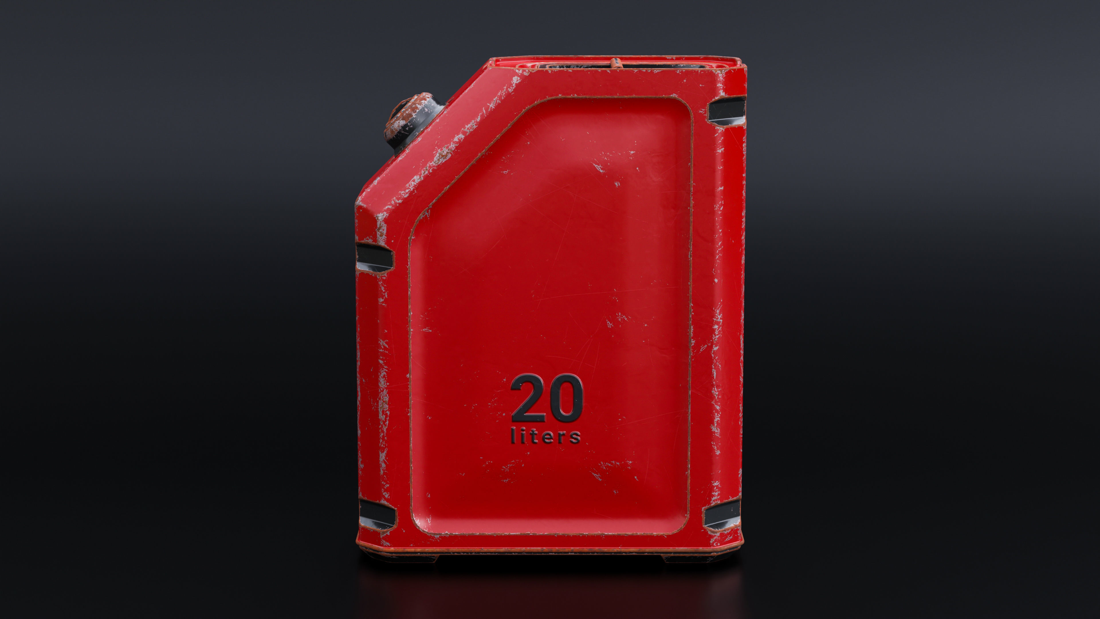Rusty modern gas can 15x35x45 Low-poly 3D model_4
