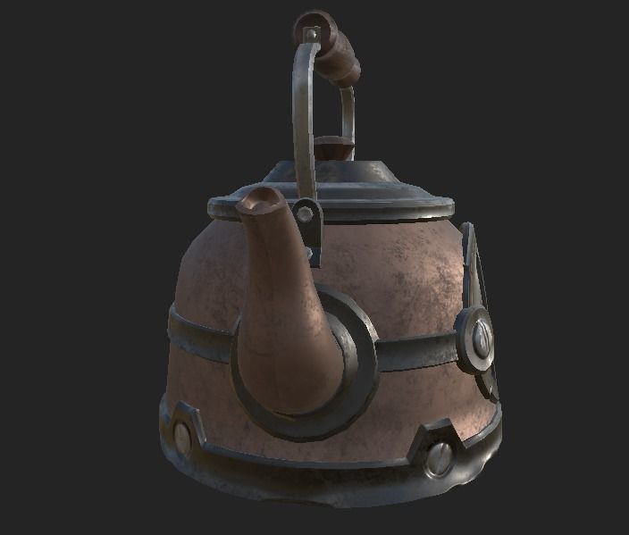 Old Chinese TeaPot 4K PBR  Low-poly 3D model_2