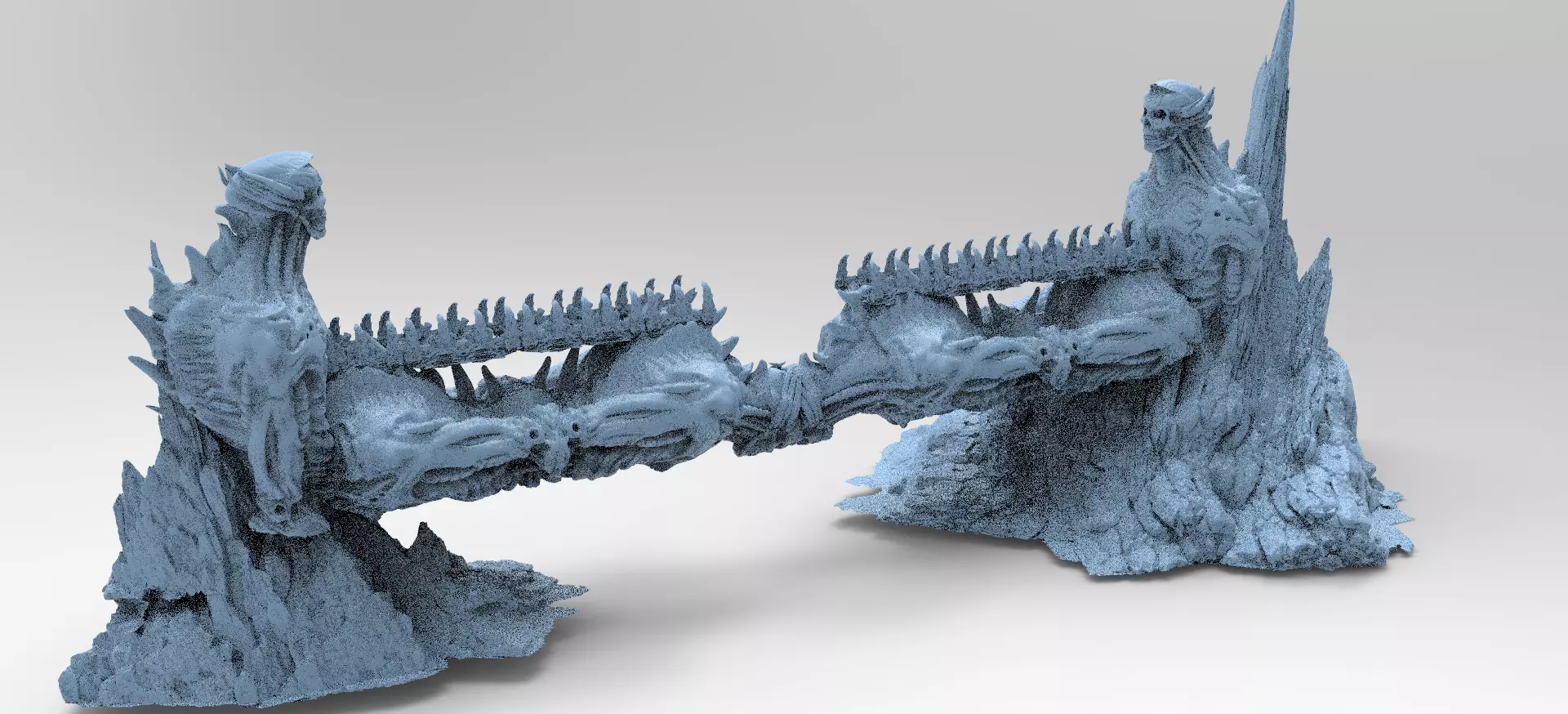 Alien organic Robot statue Mountain 2  3D model_0