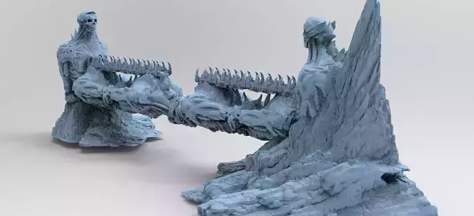 Alien organic Robot Mountain Tower