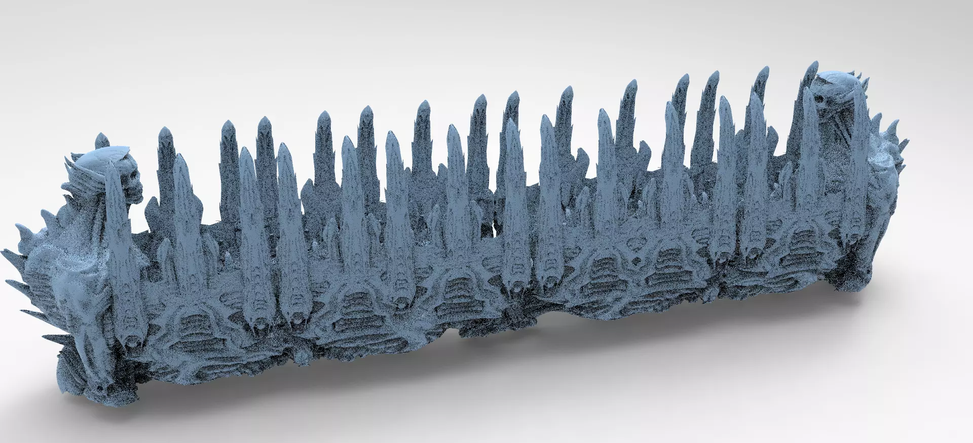 Alien organic Robot statue 7 3D model_0