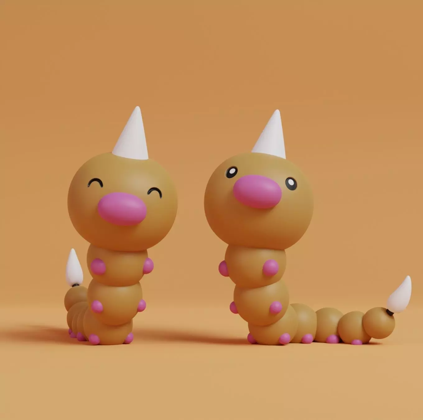 Pokemon - Weedle with 2 poses 3D print model_0