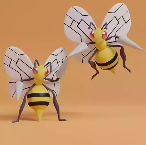Pokemon - Beedrill with 2 poses