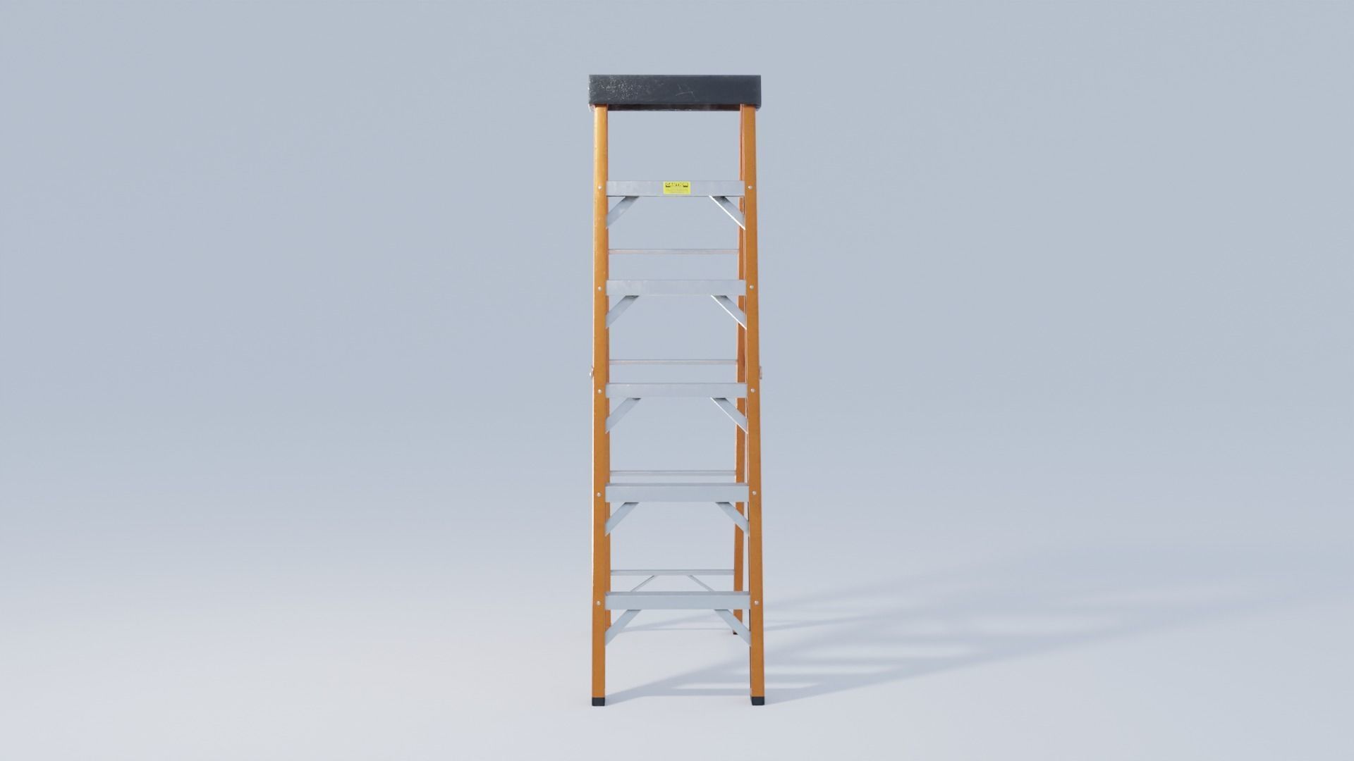 Folding Ladder 4K Textures Low-poly 3D model_6
