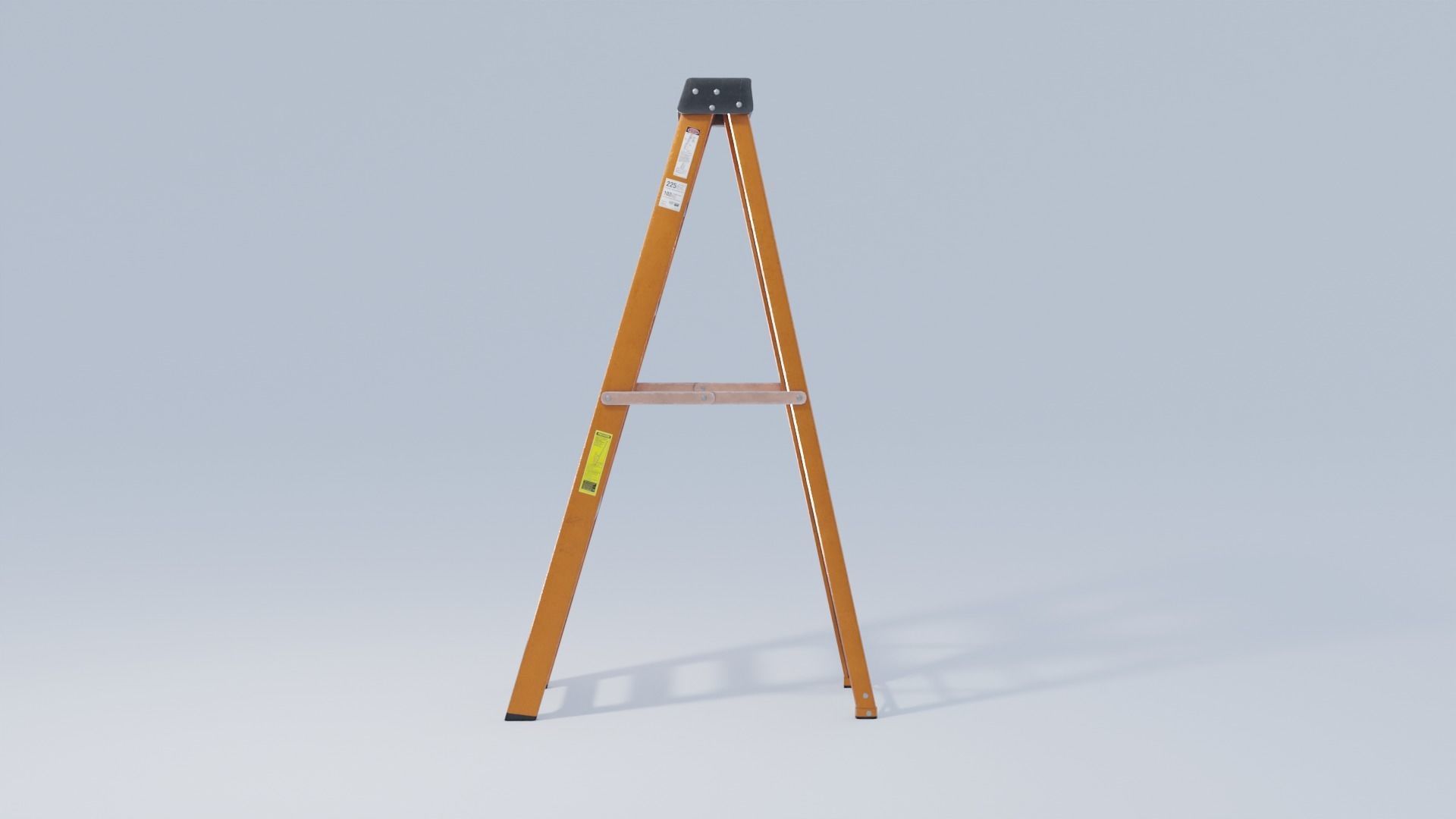 Folding Ladder 4K Textures Low-poly 3D model_7