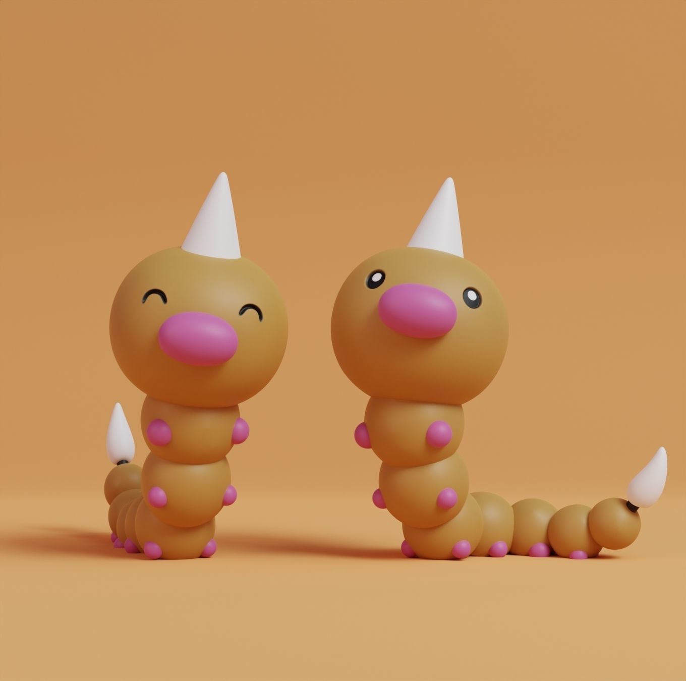 Pokemon - Weedle Kakuna and Beedrill with 2 poses 3D print model_1