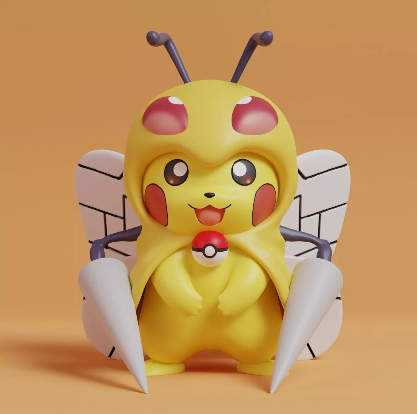Pokemon - Pikachu Beedrill Cosplay Free 3D print model
