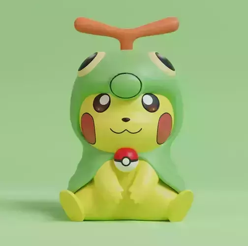 Pokemon - Pikachu Caterpie Cosplay  3D print model