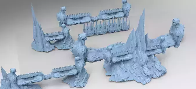 Alien organic Robot statue 5 models 