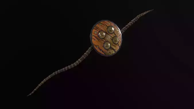 Tiger Pelt Maduvu - Tamil Melee Weapon Low-poly 3D model