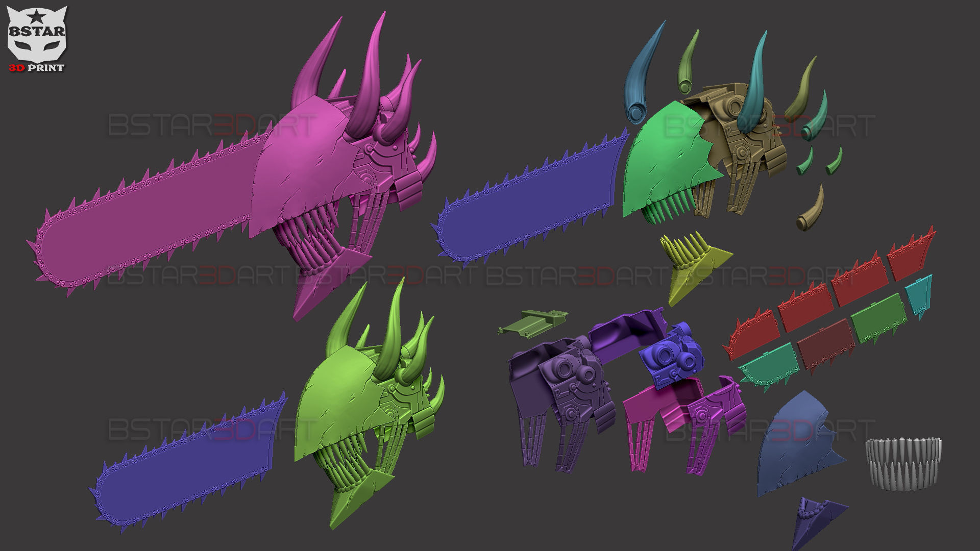 Chainsaw Man Full Form Devil Helmet - Denji Cosplay  3D print model_29