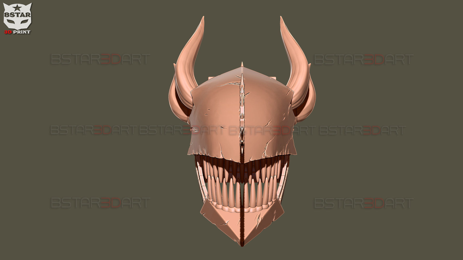 Chainsaw Man Full Form Devil Helmet - Denji Cosplay  3D print model_17