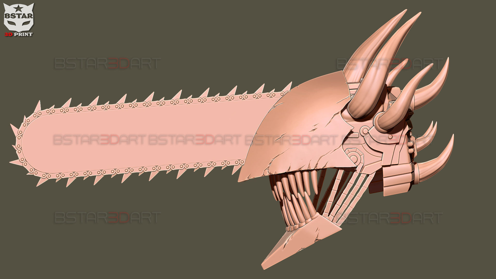 Chainsaw Man Full Form Devil Helmet - Denji Cosplay  3D print model_19