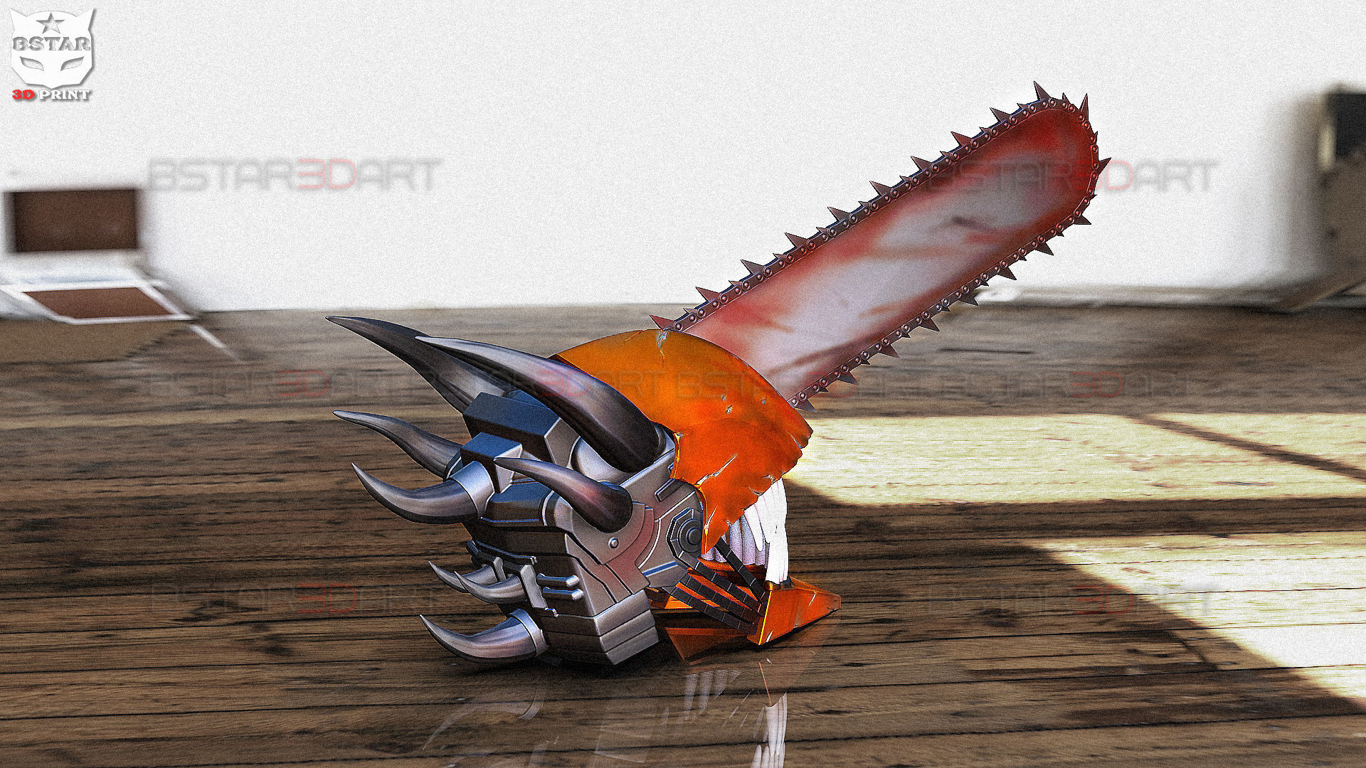 Chainsaw Man Full Form Devil Helmet - Denji Cosplay  3D print model_5