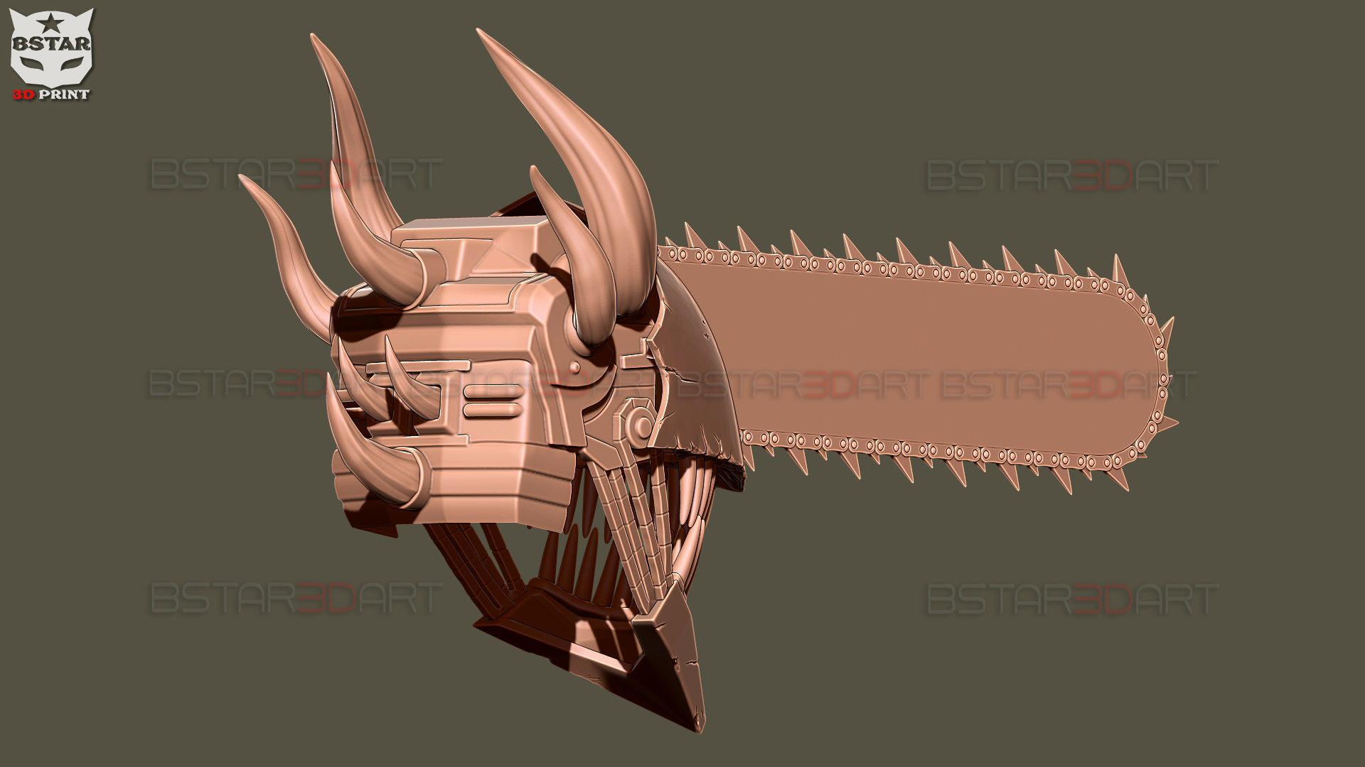 Chainsaw Man Full Form Devil Helmet - Denji Cosplay  3D print model_22