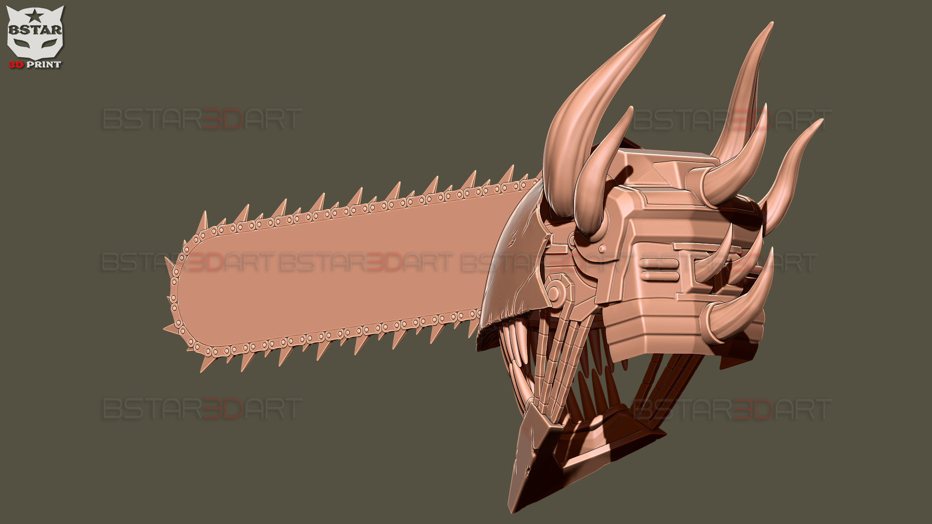 Chainsaw Man Full Form Devil Helmet - Denji Cosplay  3D print model_20