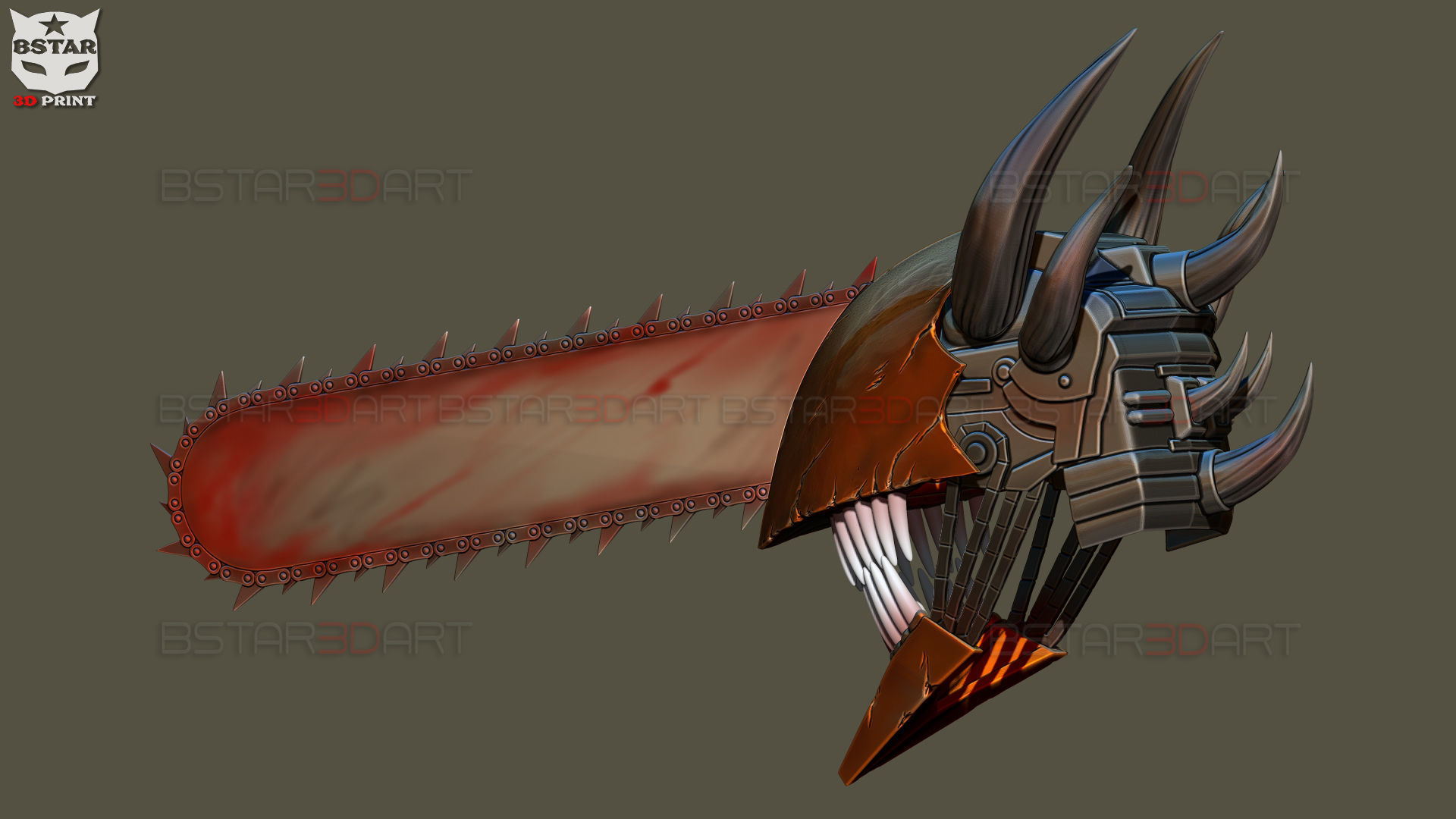 Chainsaw Man Full Form Devil Helmet - Denji Cosplay  3D print model_9