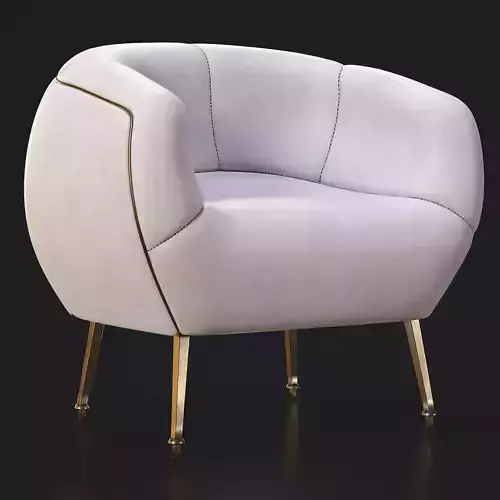 Armchair White leather