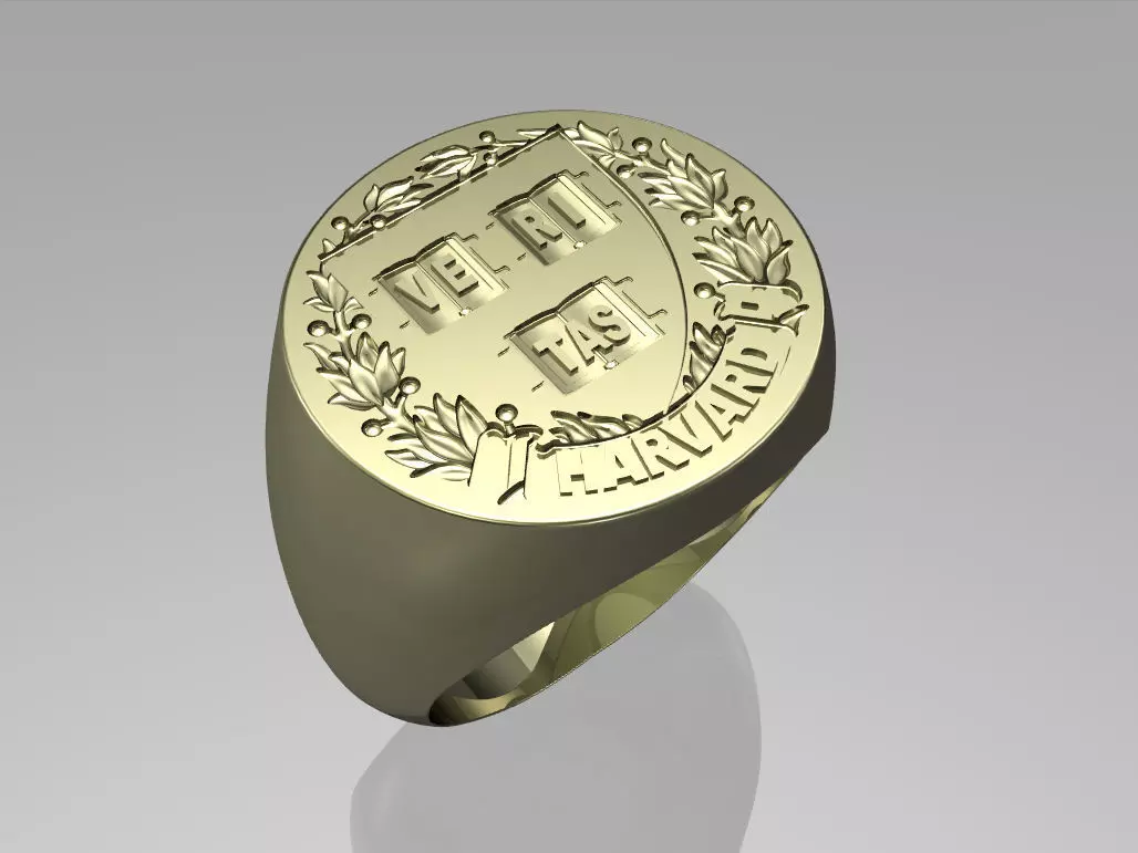 Harvard university ladies ring 3D print model