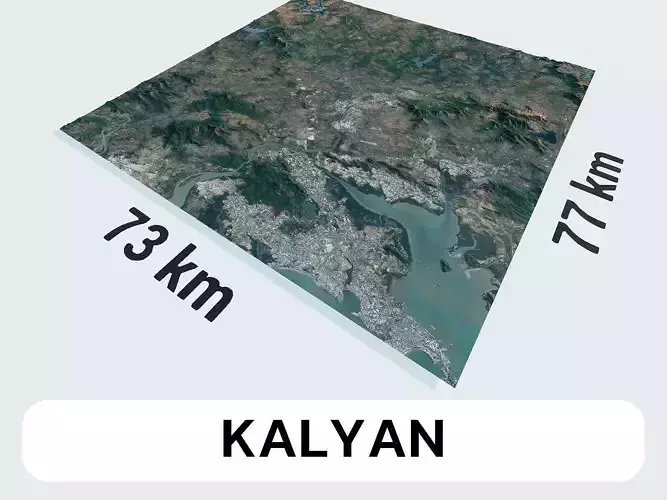 Kalyan India City Landscape 3D Model