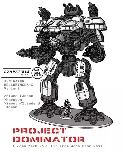 Project Dominator Hellbringer-S Close Assault Variant 3D print model