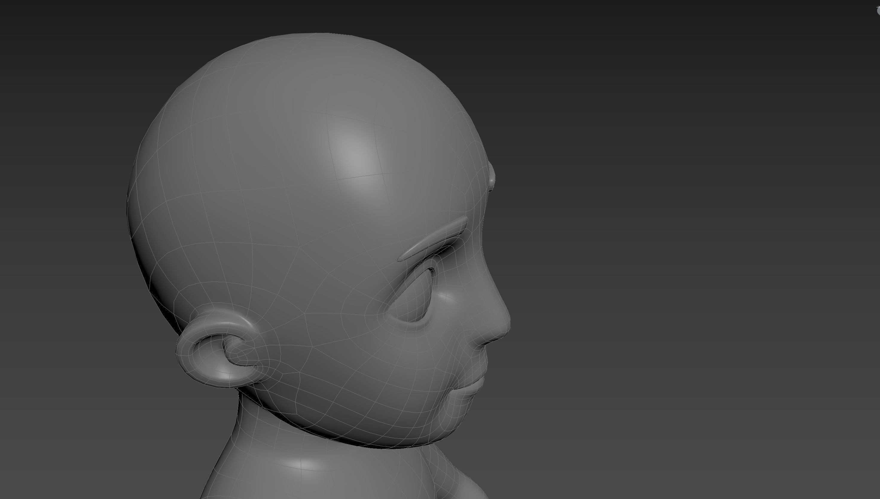 Character235 Boy Base Mesh 3D model_35