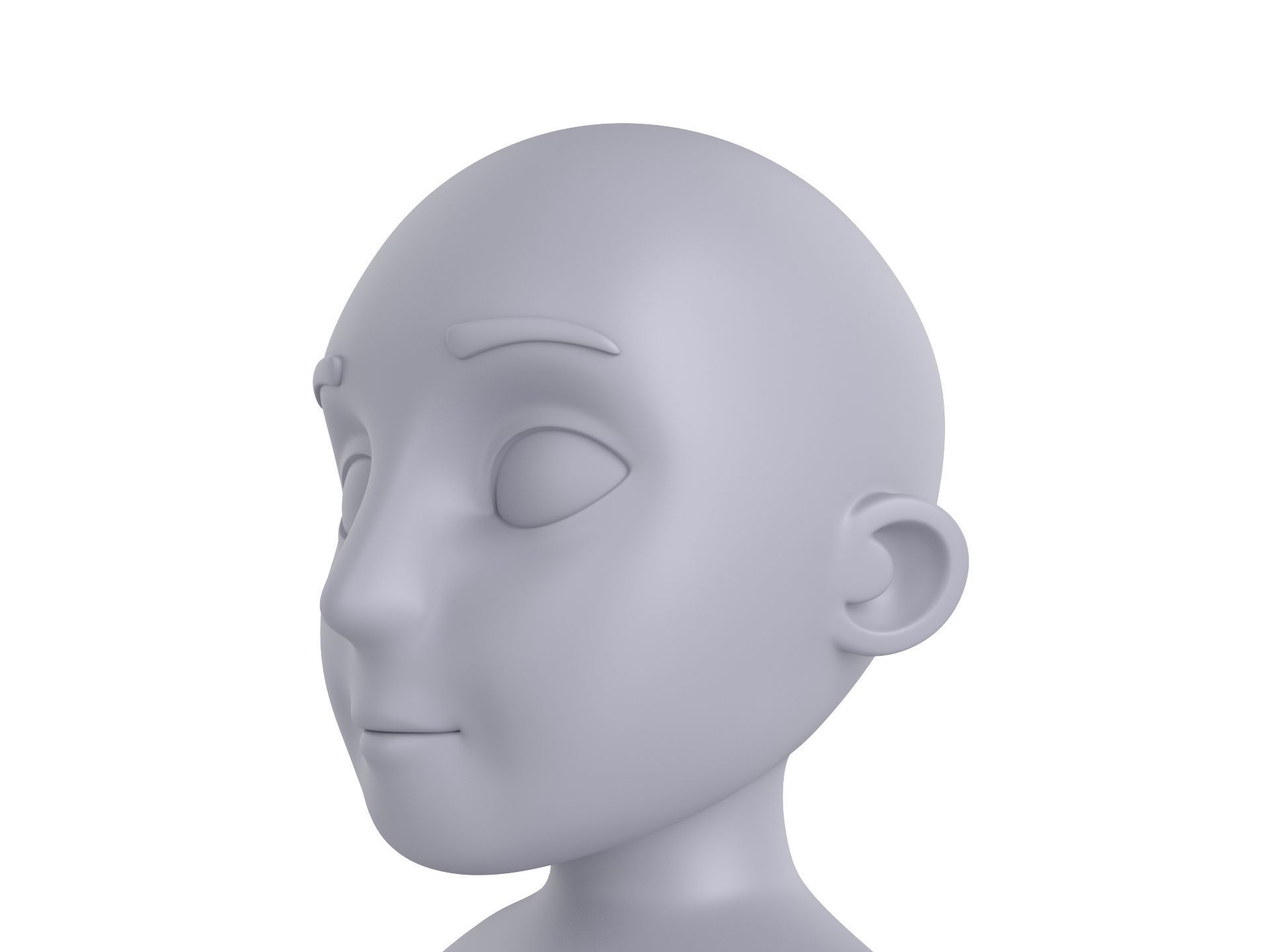 Character235 Boy Base Mesh 3D model_9