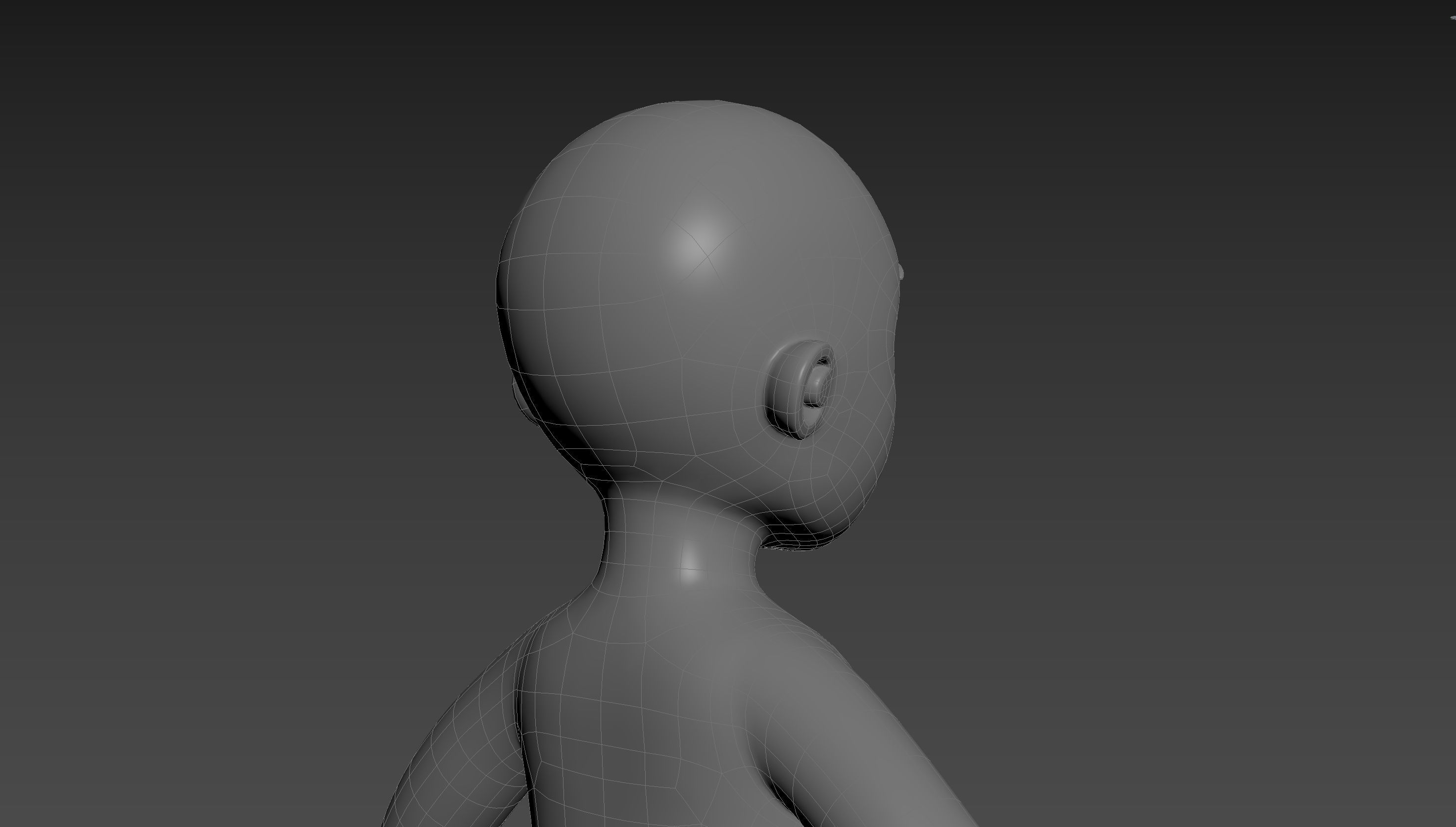 Character235 Boy Base Mesh 3D model_36