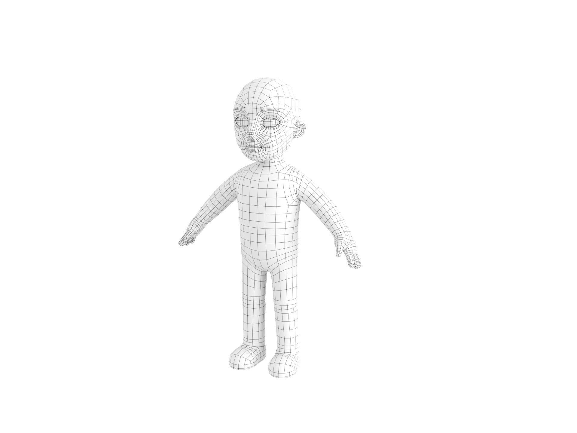 Character235 Boy Base Mesh 3D model_40