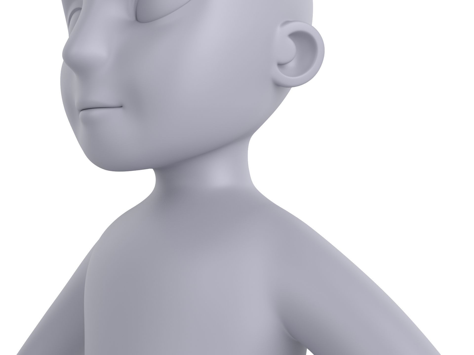 Character235 Boy Base Mesh 3D model_8