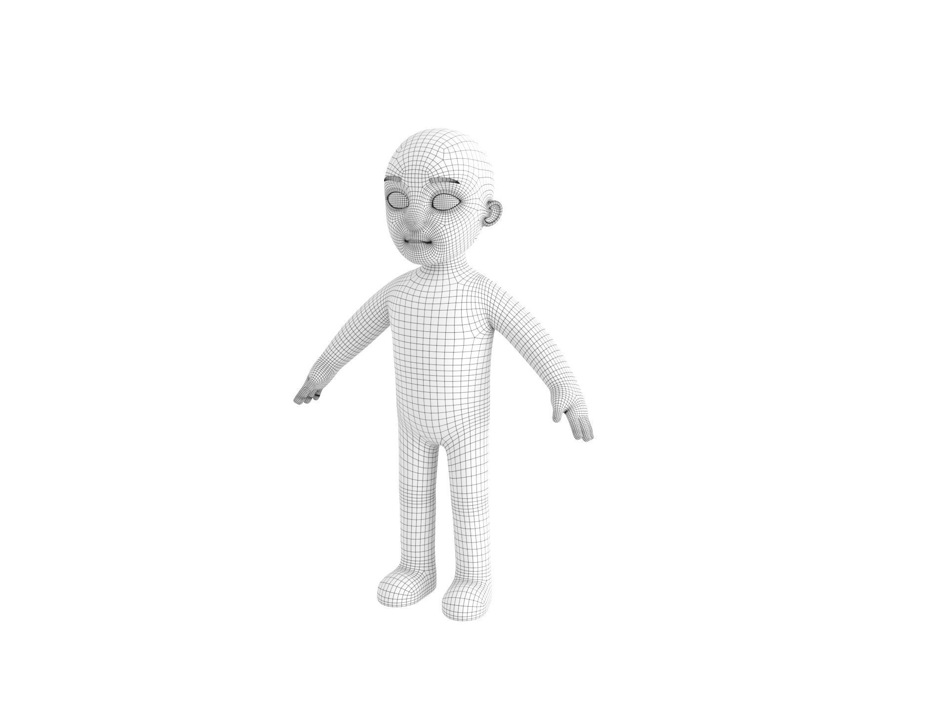 Character235 Boy Base Mesh 3D model_41