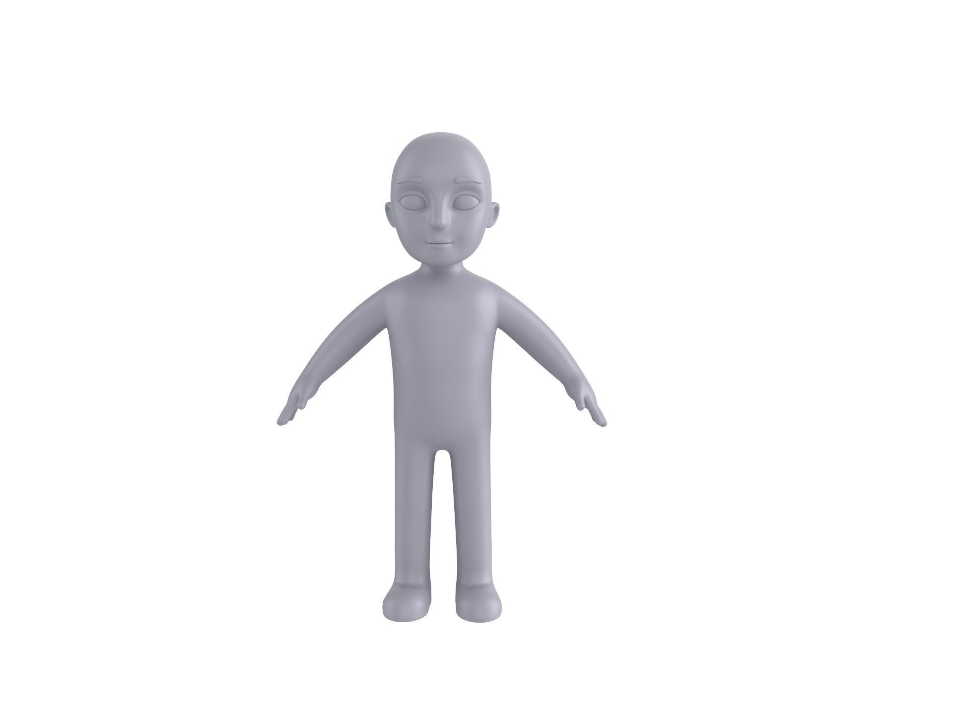 Character235 Boy Base Mesh 3D model_1