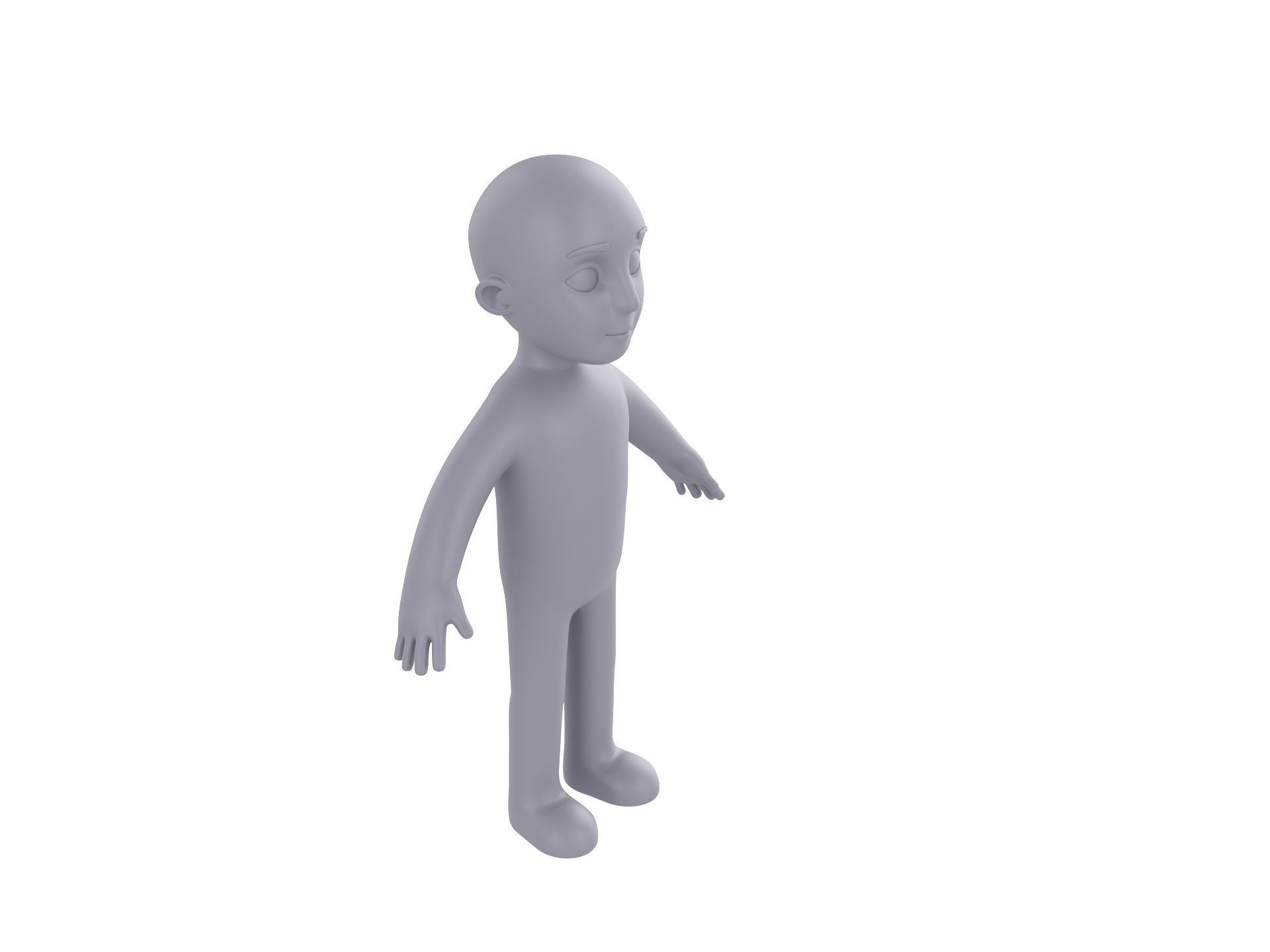 Character235 Boy Base Mesh 3D model_2