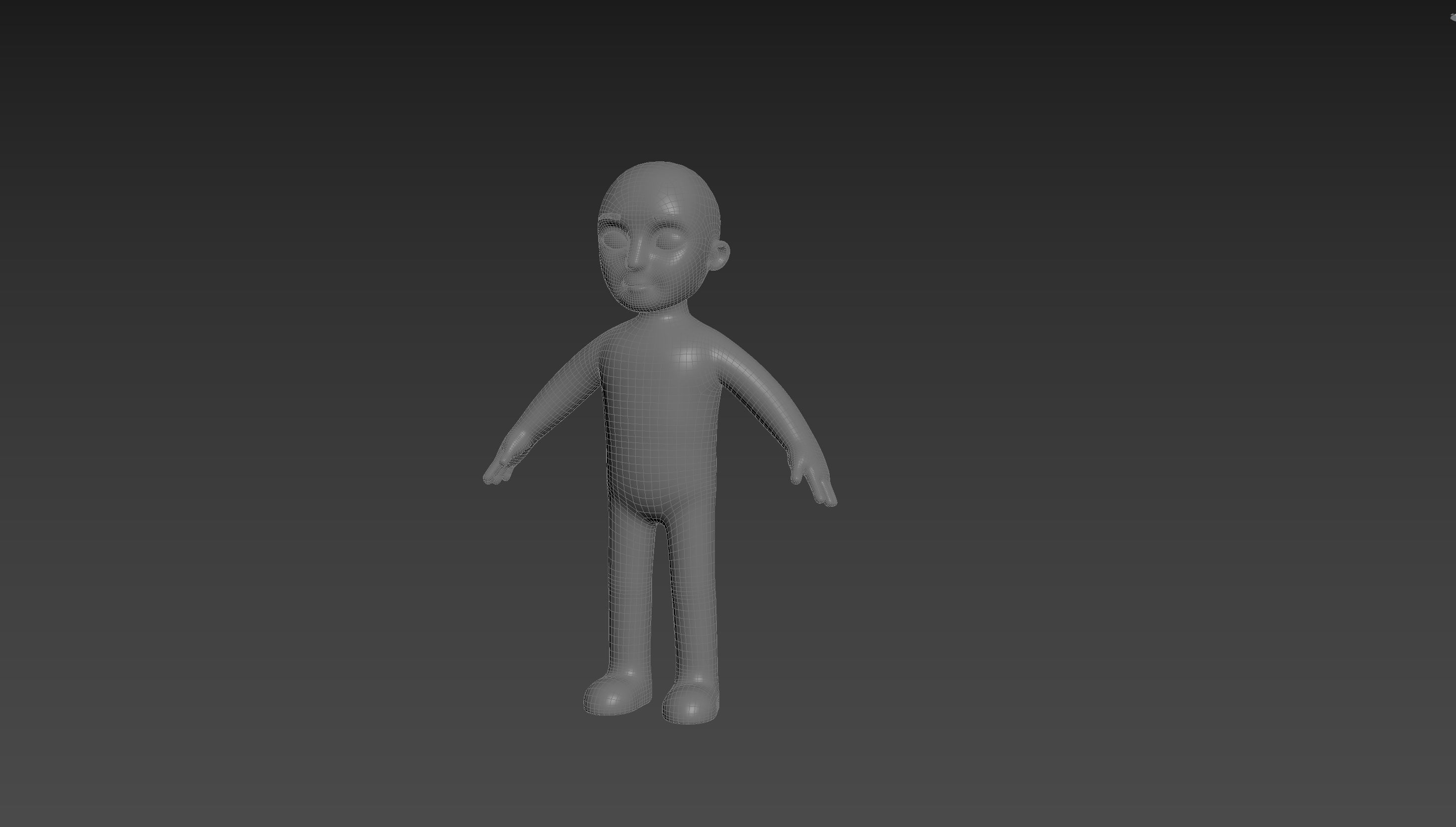 Character235 Boy Base Mesh 3D model_12