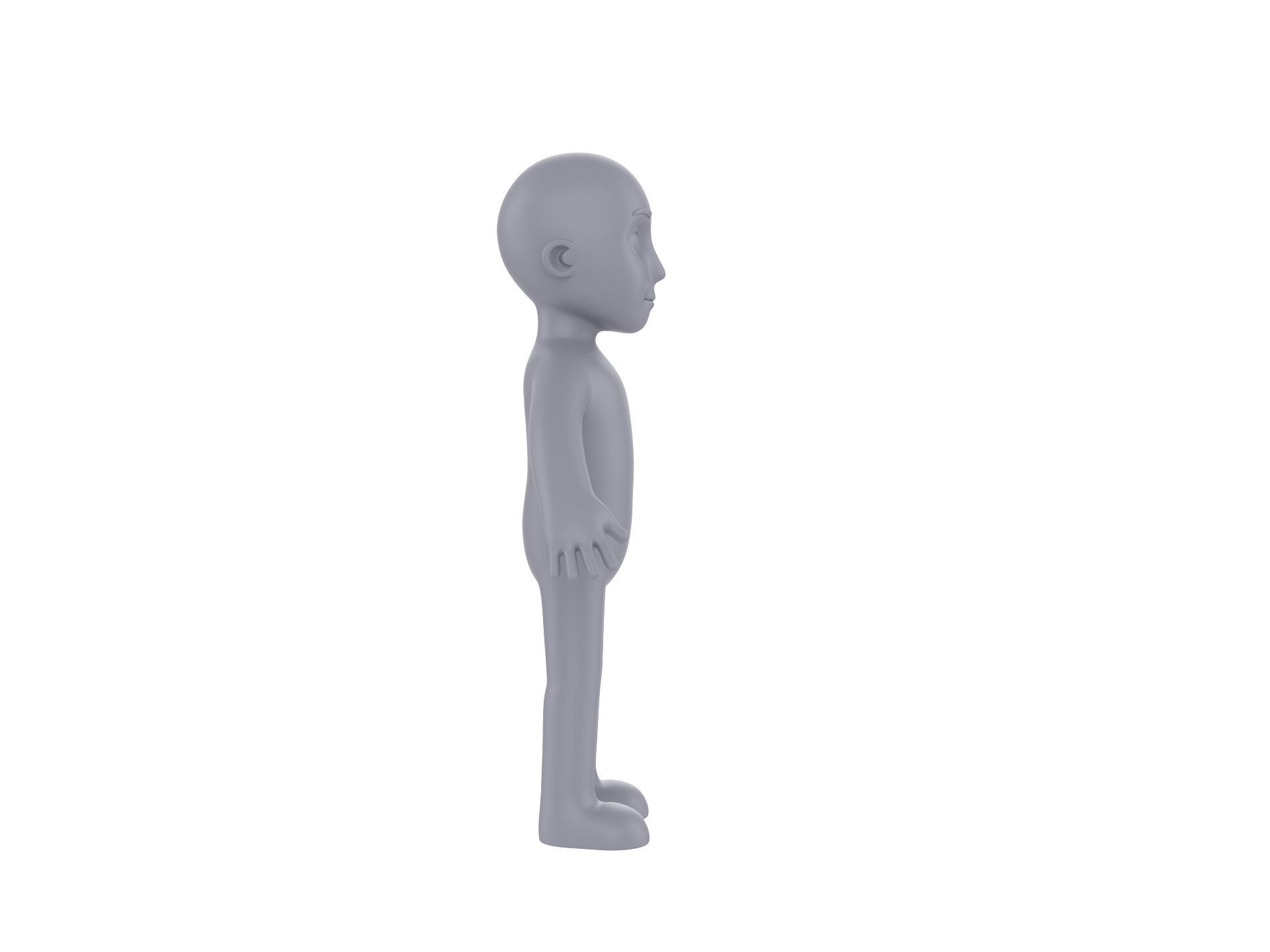 Character235 Boy Base Mesh 3D model_3