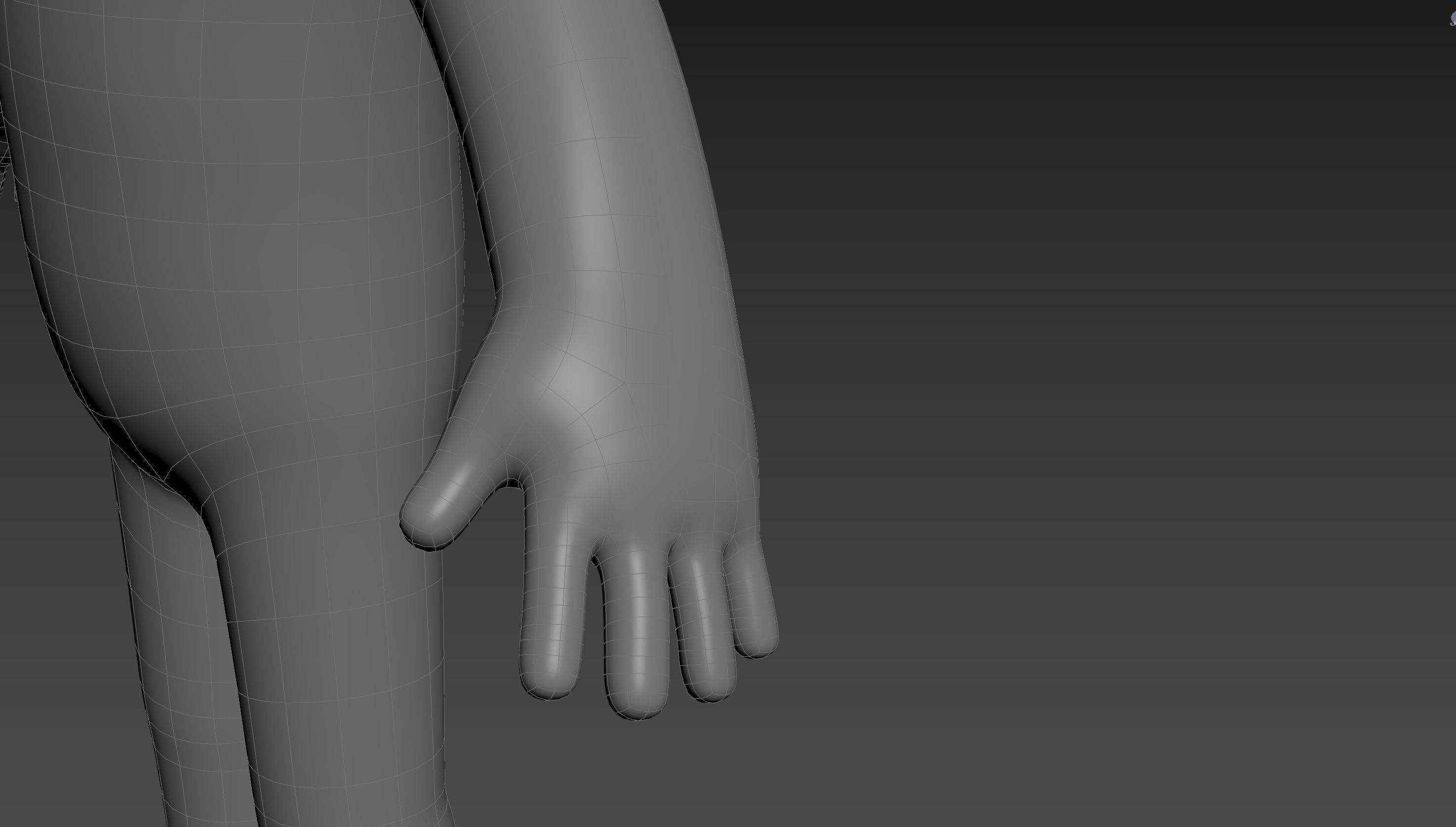 Character235 Boy Base Mesh 3D model_28