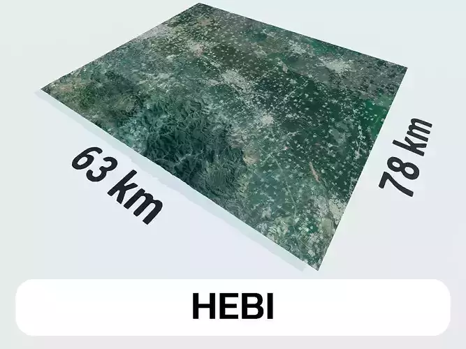 Hebi China City Landscape 3D Model