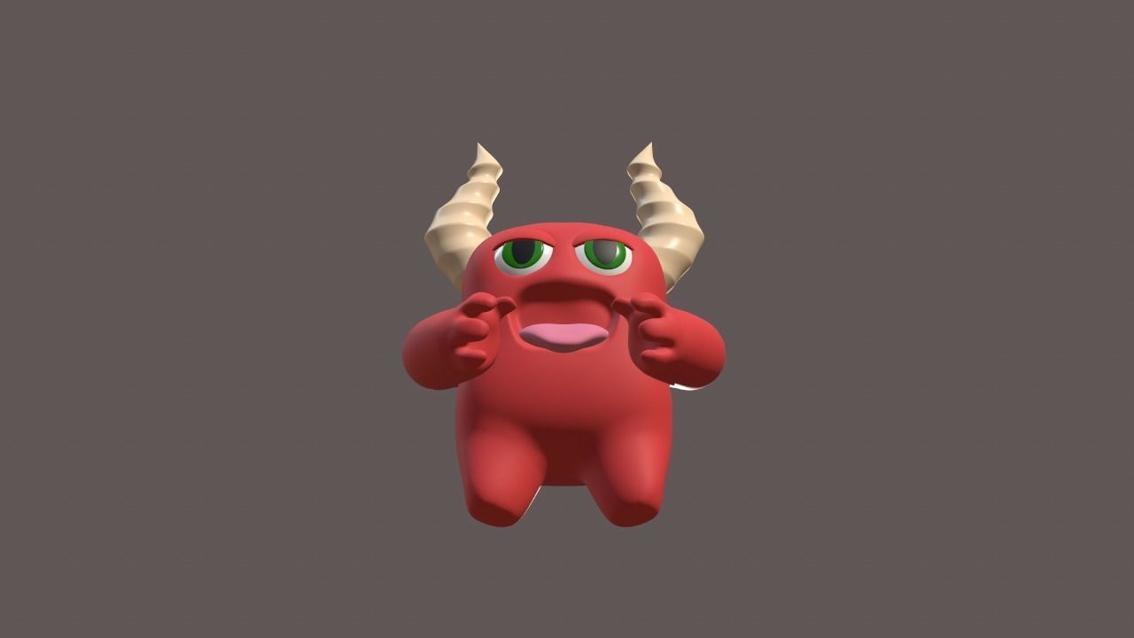 3D Model monsters demon with horns 3D print model_1
