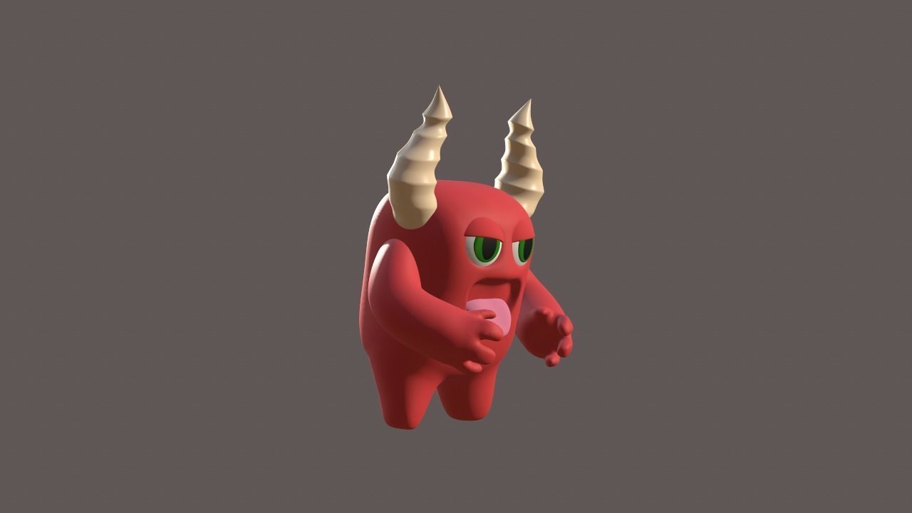 3D Model monsters demon with horns 3D print model_9